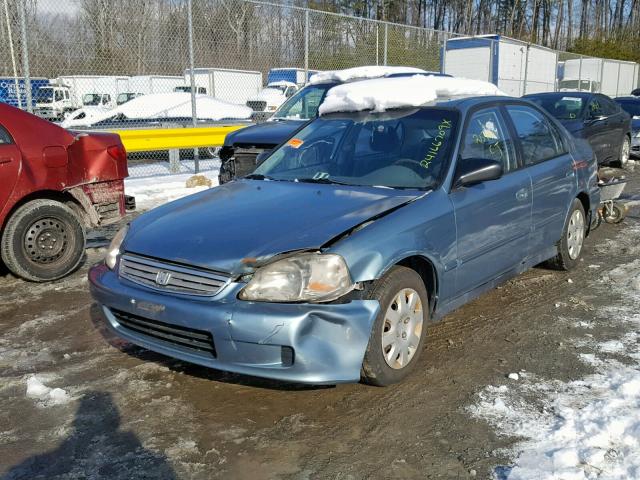 2HGEJ6611YH554405 - 2000 HONDA CIVIC BASE Mavi foto 2