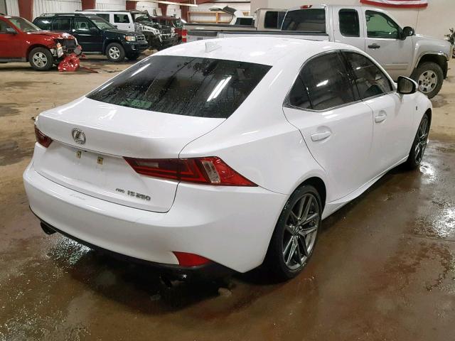 JTHCF1D27E5010434 - 2014 LEXUS IS 250 WHITE photo 4