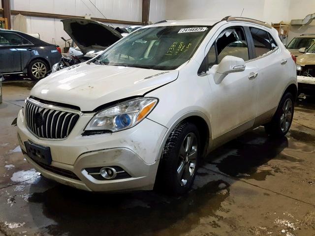 KL4CJESB4EB672767 - 2014 BUICK ENCORE WHITE photo 2