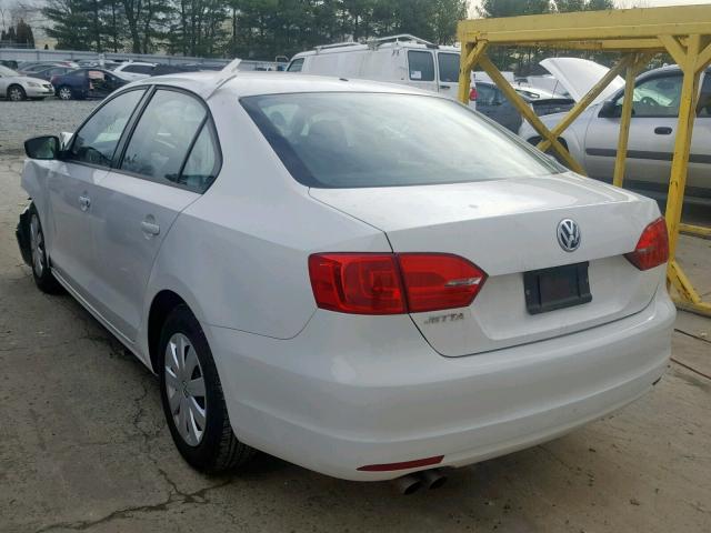 3VW2K7AJ6DM266562 - 2013 VOLKSWAGEN JETTA BASE Սպիտակ լուսանկար 3