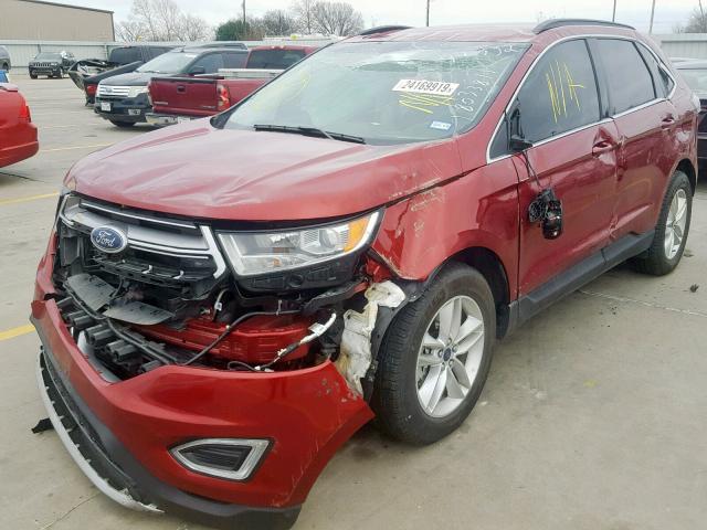 2FMPK3J90HBB26890 - 2017 FORD EDGE SEL RED photo 2