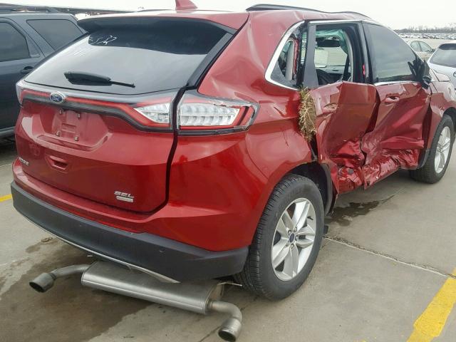 2FMPK3J90HBB26890 - 2017 FORD EDGE SEL RED photo 4