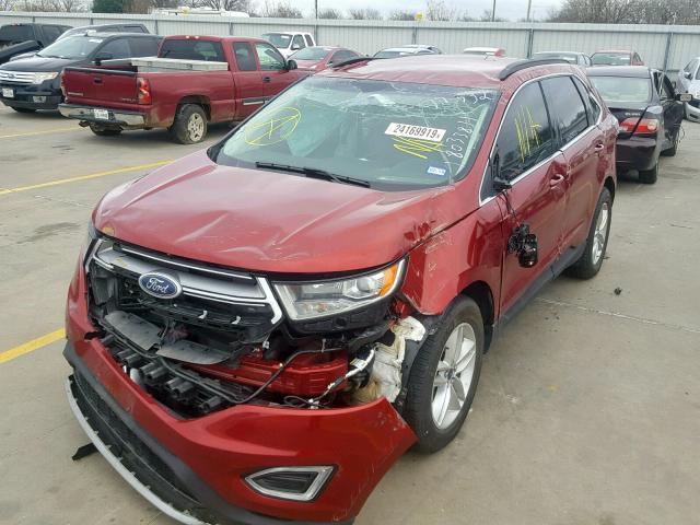 2FMPK3J90HBB26890 - 2017 FORD EDGE SEL RED photo 9