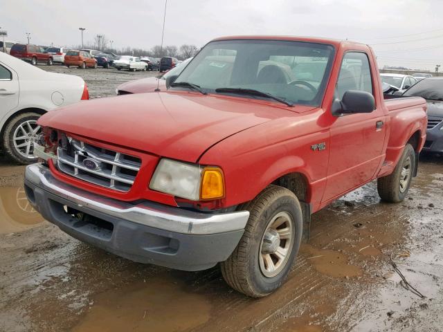 1FTYR10U91PA80778 - 2001 FORD RANGER RED photo 2
