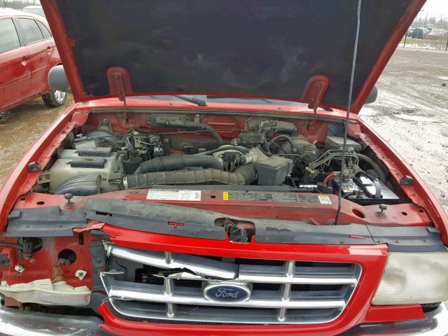 1FTYR10U91PA80778 - 2001 FORD RANGER RED photo 7