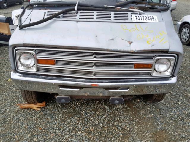 B21BF7X167091 - 1977 DODGE B20 VAN SILVER photo 7