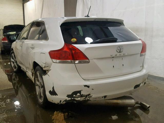 4T3BK3BB4AU043191 - 2010 TOYOTA VENZA BASE WHITE photo 3