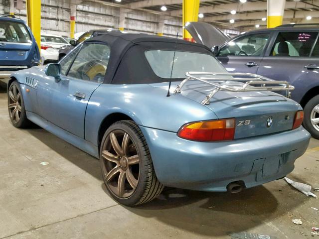 4USCH732XWLE07694 - 1998 BMW Z3 1.9 BLUE photo 3