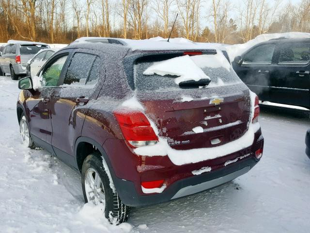 3GNCJPSB0HL145708 - 2017 CHEVROLET TRAX 1LT RED photo 3