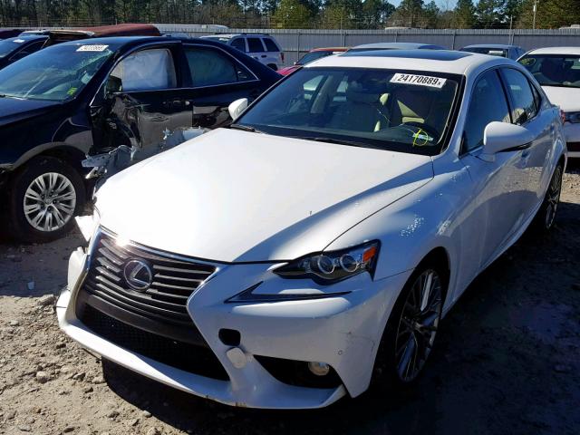 JTHBF1D24E5040714 - 2014 LEXUS IS 250 WHITE photo 2