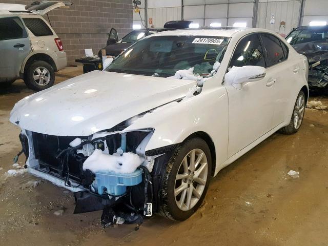 JTHBF5C24C5178212 - 2012 LEXUS IS 250 WHITE photo 2