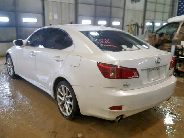 JTHBF5C24C5178212 - 2012 LEXUS IS 250 WHITE photo 3