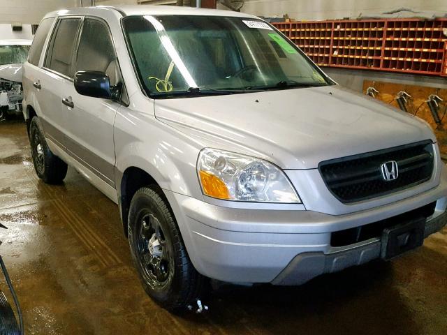 2HKYF18123H519398 - 2003 HONDA PILOT LX SILVER photo 1