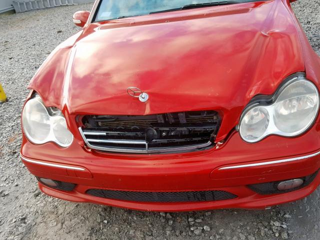 WDBRF52H87F880327 - 2007 MERCEDES-BENZ C 230 RED photo 9