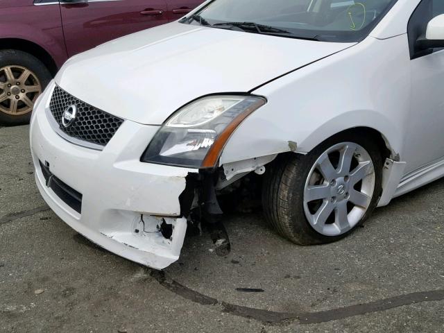 3N1AB6AP5AL654691 - 2010 NISSAN SENTRA 2.0 WHITE photo 9