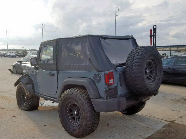 1C4AJWAG6FL539391 - 2015 JEEP WRANGLER S ნაცრისფერი ფოტო 3