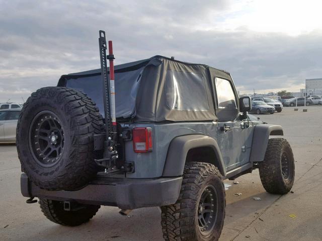 1C4AJWAG6FL539391 - 2015 JEEP WRANGLER S ნაცრისფერი ფოტო 4