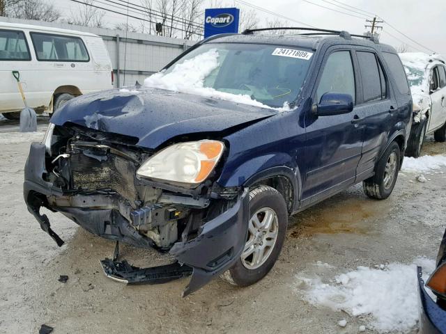 SHSRD78823U143853 - 2003 HONDA CR-V EX BLUE photo 2