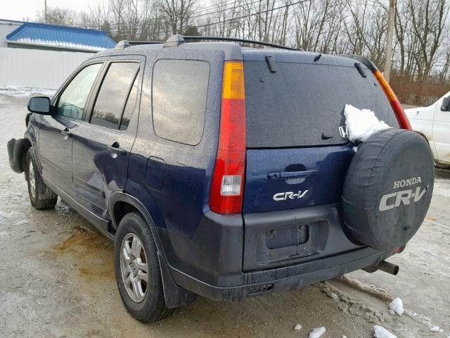 SHSRD78823U143853 - 2003 HONDA CR-V EX BLUE photo 3