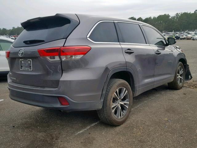 5TDZARFH2JS040942 - 2018 TOYOTA HIGHLANDER GRAY photo 4