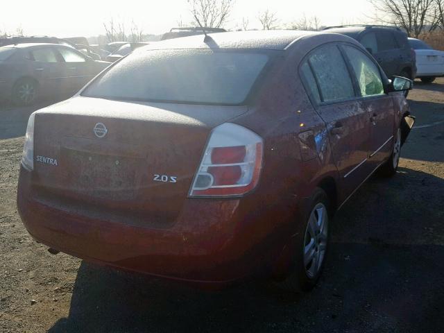 3N1AB61E47L674454 - 2007 NISSAN SENTRA 2.0 BURGUNDY photo 4