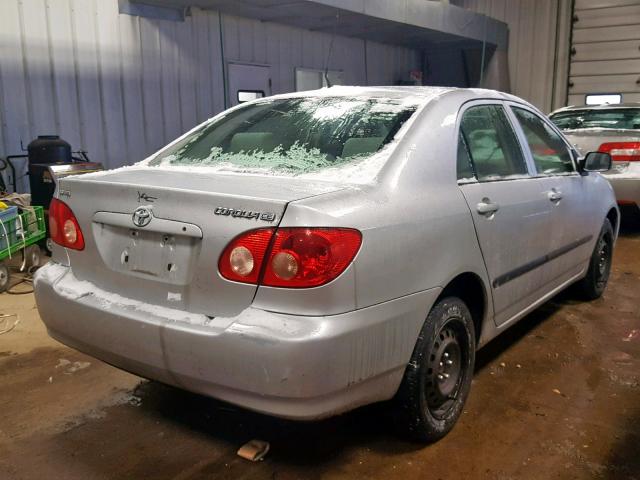 JTDBR32E960087169 - 2006 TOYOTA COROLLA CE SILVER photo 4