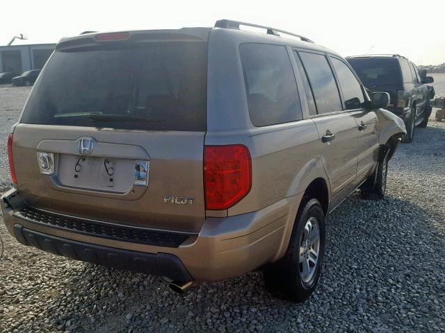 2HKYF18553H607526 - 2003 HONDA PILOT EXL GOLD photo 4