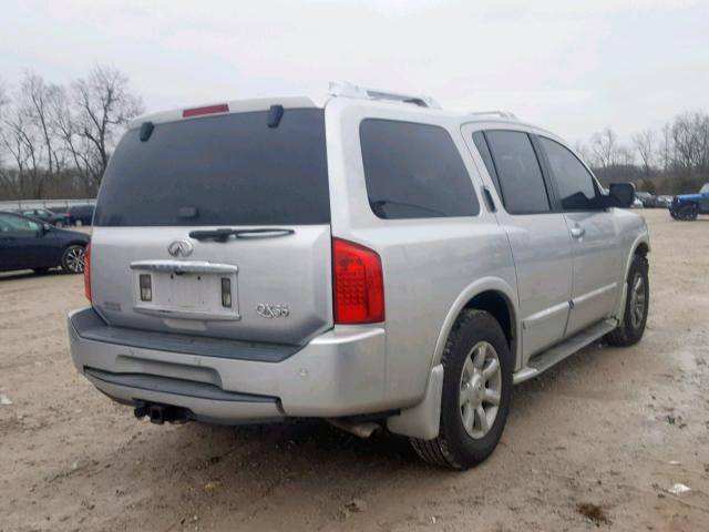 5N3AA08C06N803177 - 2006 INFINITI QX56 SILVER photo 4