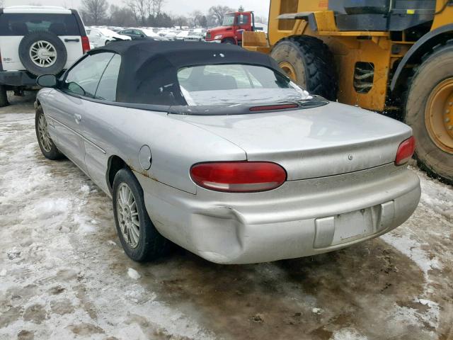 3C3EL55H4YT315976 - 2000 CHRYSLER SEBRING JX SILVER photo 3