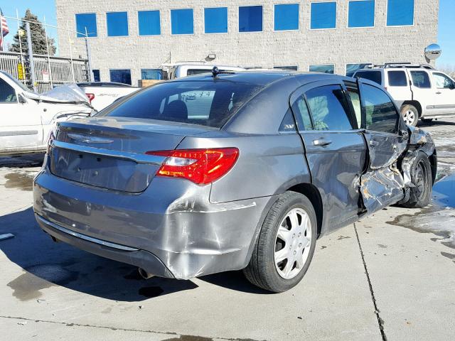 1C3CCBAG3DN728095 - 2013 CHRYSLER 200 LX GRAY photo 4