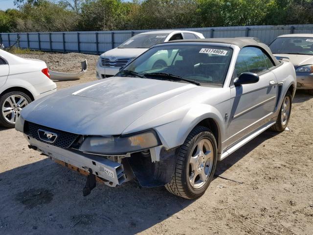 1FAFP44403F386825 - 2003 FORD MUSTANG SILVER photo 2