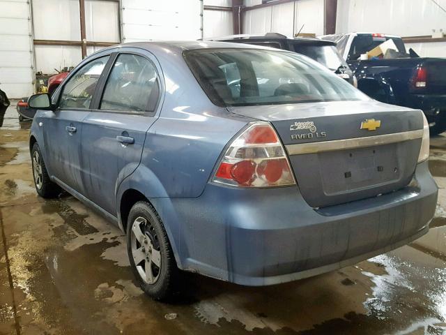 KL1TD55658B083413 - 2008 CHEVROLET AVEO BASE Көк фото 3
