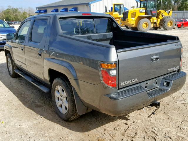 2HJYK16517H541291 - 2007 HONDA RIDGELINE GREEN photo 3