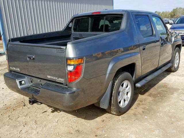 2HJYK16517H541291 - 2007 HONDA RIDGELINE GREEN photo 4