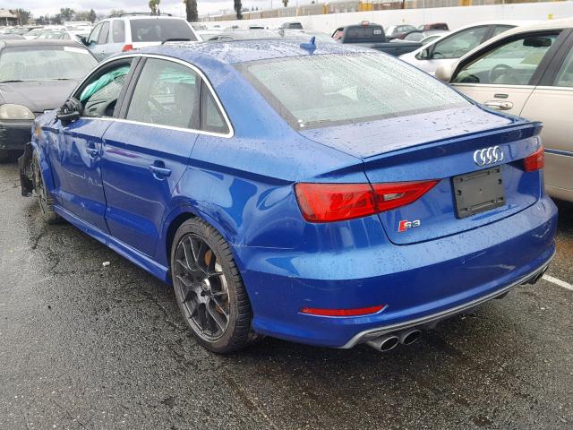 WAUFFGFF3F1107170 - 2015 AUDI S3 PRESTIG BLUE photo 3