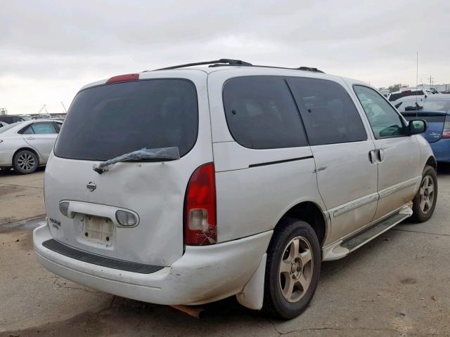 4N2ZN15T51D810281 - 2001 NISSAN QUEST GXE WHITE photo 4