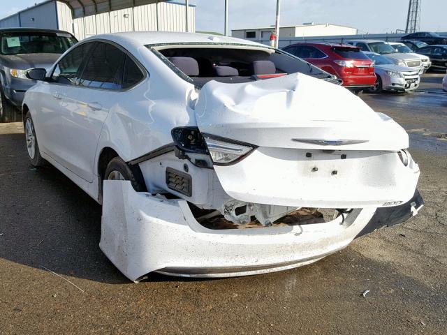 1C3CCCAB7FN608152 - 2015 CHRYSLER 200 LIMITE WHITE photo 3