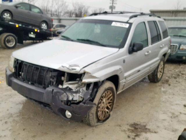 1J4GW58N04C320332 - 2004 JEEP GRAND CHER SILVER photo 2