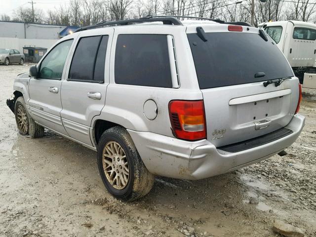 1J4GW58N04C320332 - 2004 JEEP GRAND CHER SILVER photo 3