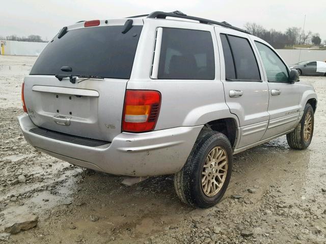 1J4GW58N04C320332 - 2004 JEEP GRAND CHER SILVER photo 4