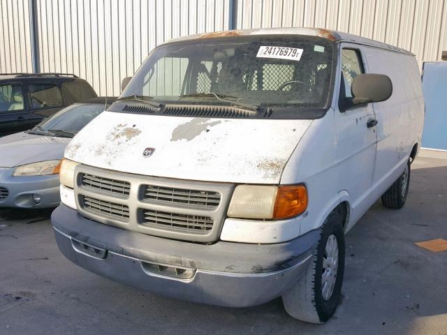 2B7JB21Y01K507818 - 2001 DODGE RAM VAN B2 WHITE photo 2