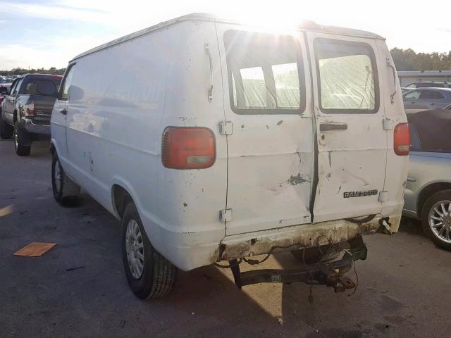 2B7JB21Y01K507818 - 2001 DODGE RAM VAN B2 WHITE photo 3