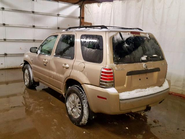 4M2YU91127KJ08650 - 2007 MERCURY MARINER LU GOLD photo 3