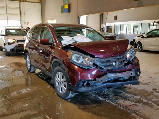 5J6RM3H7XEL016818 - 2014 HONDA CR-V EXL BURGUNDY photo 1