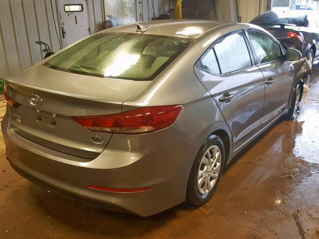 KMHD74LF3HU122162 - 2017 HYUNDAI ELANTRA SE GRAY photo 4