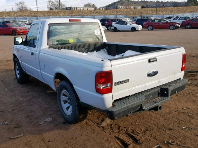 1FTYR10D19PA64652 - 2009 FORD RANGER WHITE photo 3