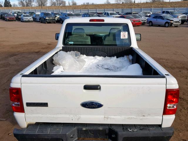 1FTYR10D19PA64652 - 2009 FORD RANGER WHITE photo 6