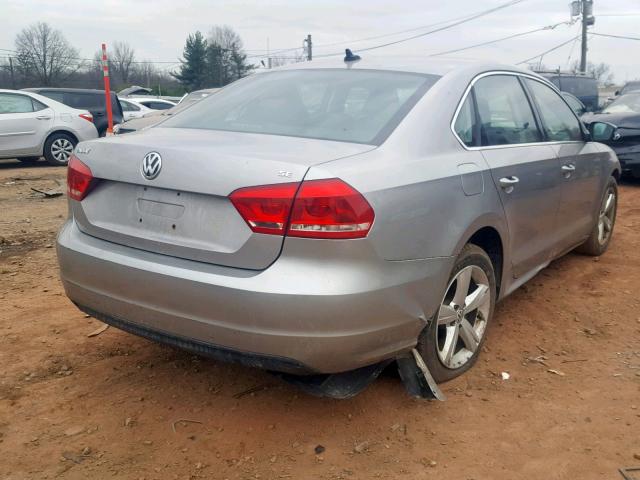 1VWBP7A37DC019040 - 2013 VOLKSWAGEN PASSAT SE SILVER photo 4