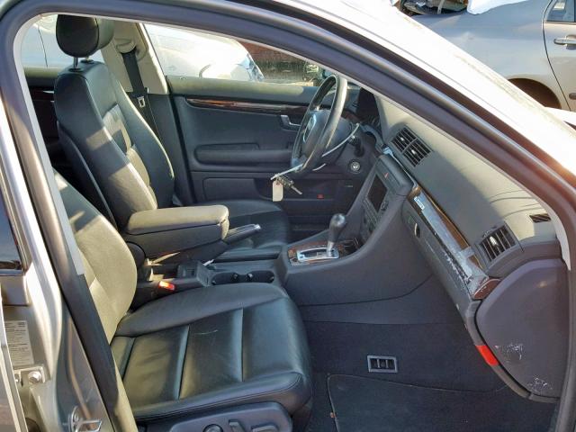 WAUDG78E75A553751 - 2005 AUDI A4 3.2 QUA GRAY photo 5