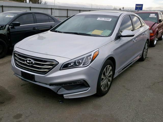 5NPE34AF6HH547568 - 2017 HYUNDAI SONATA SPO SILVER photo 2